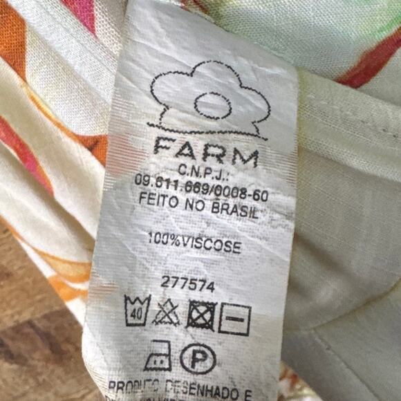 Farm Rio Butterfly Mini Dress Cropped Bell Sleeve V-Neck Size P Small - Picture 8 of 12